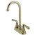 Kingston Polished Brass Two Handle 4" Centerset Bar Prep Sink Faucet KS4492HL