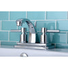 Chrome Two Handle Centerset Bathroom Faucet w/ Brass Pop-Up KS4641DL