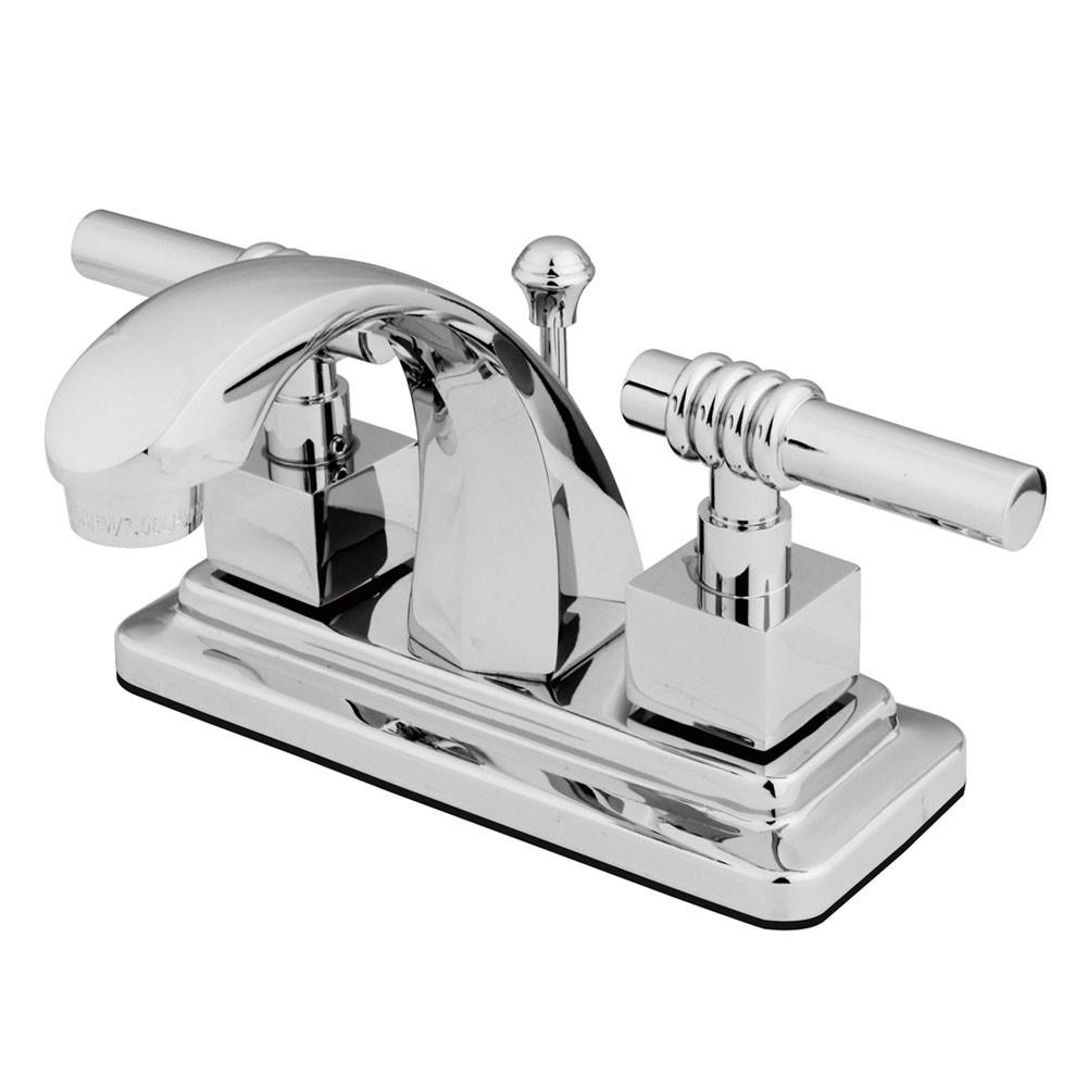 Kingston Brass Chrome 2 Handle 4" Centerset Bathroom Faucet w Pop-up KS4641QL