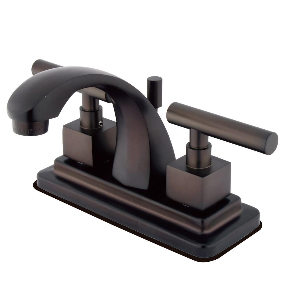 Kingston Brass Claremont Oil Rubbed Bronze Centerset Bathroom Faucet KS4645CQL