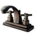 Kingston Oil Rubbed Bronze 2 Handle 4" Centerset Bathroom Faucet KS4645EX