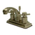 Satin Nickel Two Handle Centerset Bathroom Faucet w/ Brass Pop-Up KS4648DX