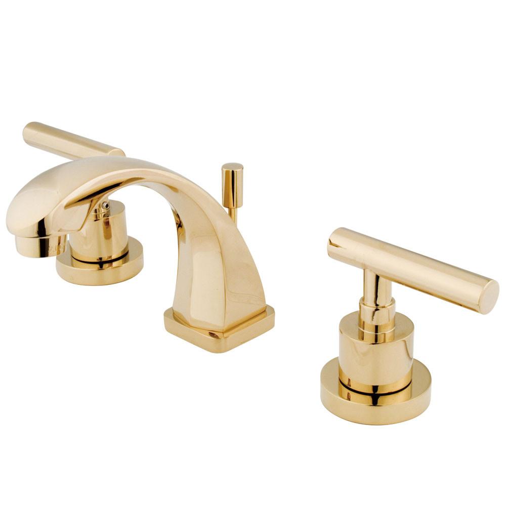 Kingston Polished Brass Manhattan mini widespread Bathroom faucet KS4942CML