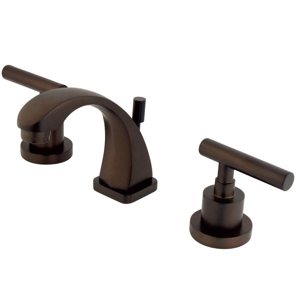 Kingston Oil Rubbed Bronze Manhattan mini widespread Bathroom faucet KS4945CML