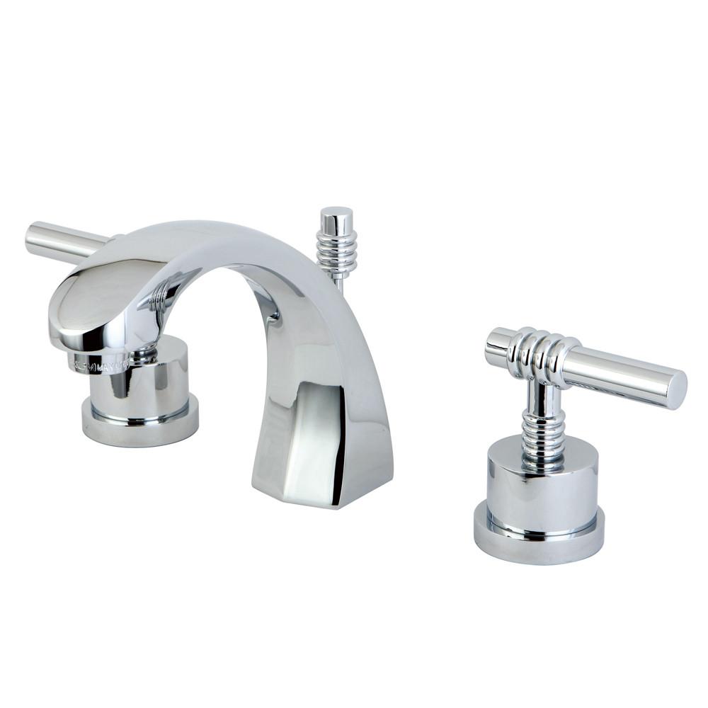 Kingston Brass Chrome 2 Handle Widespread Bathroom Faucet w Pop-up KS4981ML
