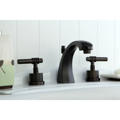 Kingston Oil Rubbed Bronze 2 Handle Widespread Bathroom Faucet w Pop-up KS4985ML