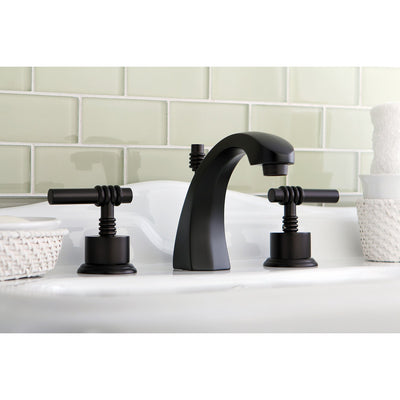 Kingston Oil Rubbed Bronze 2 Handle Widespread Bathroom Faucet w Pop-up KS4985ML