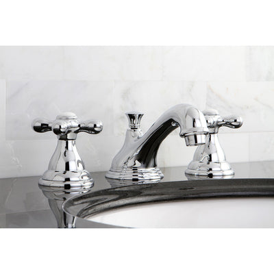 Kingston Chrome Royale Two Handle Widespread Bathroom Faucet w drain KS5561AX