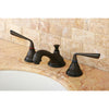 Oil Rubbed Bronze Silver Sage Widespread Bathroom Faucet w drain KS5565ZL