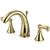 Kingston Polished Brass Royale 2 Hdl Widespread Bathroom Faucet w drain KS5972FL