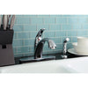 Kingston Brass Chrome Single Handle Kitchen Faucet With Sprayer KS6571VLSP