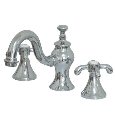 Kingston Chrome French Country 8" Widespread Bathroom Faucet w/ pop-up KS7161TX