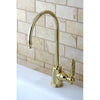 Kingston Brass Polished Brass Georgian kitchen water filtration faucet KS7192GL