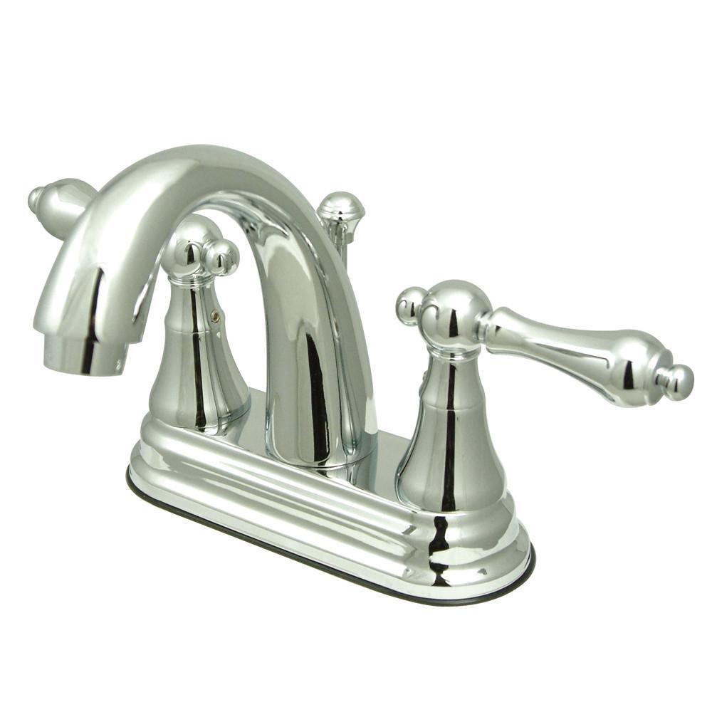 Kingston Brass Chrome 2 Handle 4" Centerset Bathroom Faucet w Pop-up KS7611AL