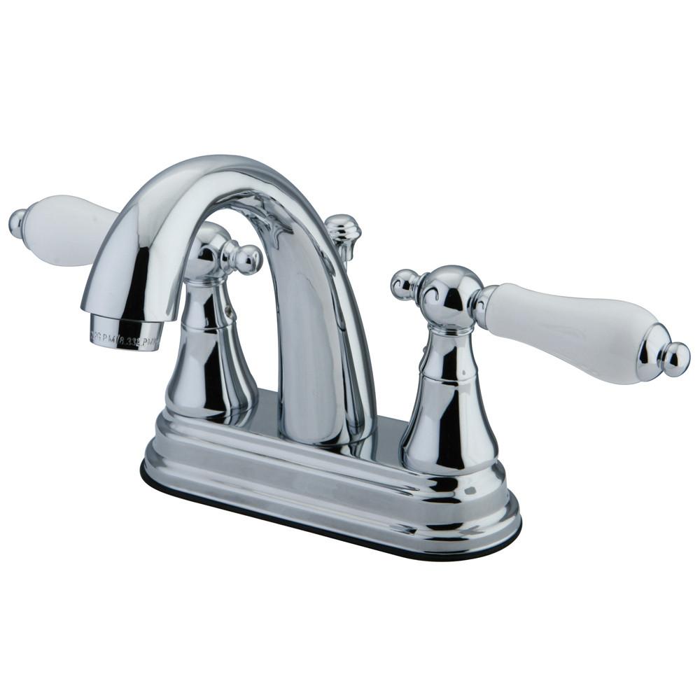 Kingston Brass Chrome 2 Handle 4" Centerset Bathroom Faucet w Pop-up KS7611PL