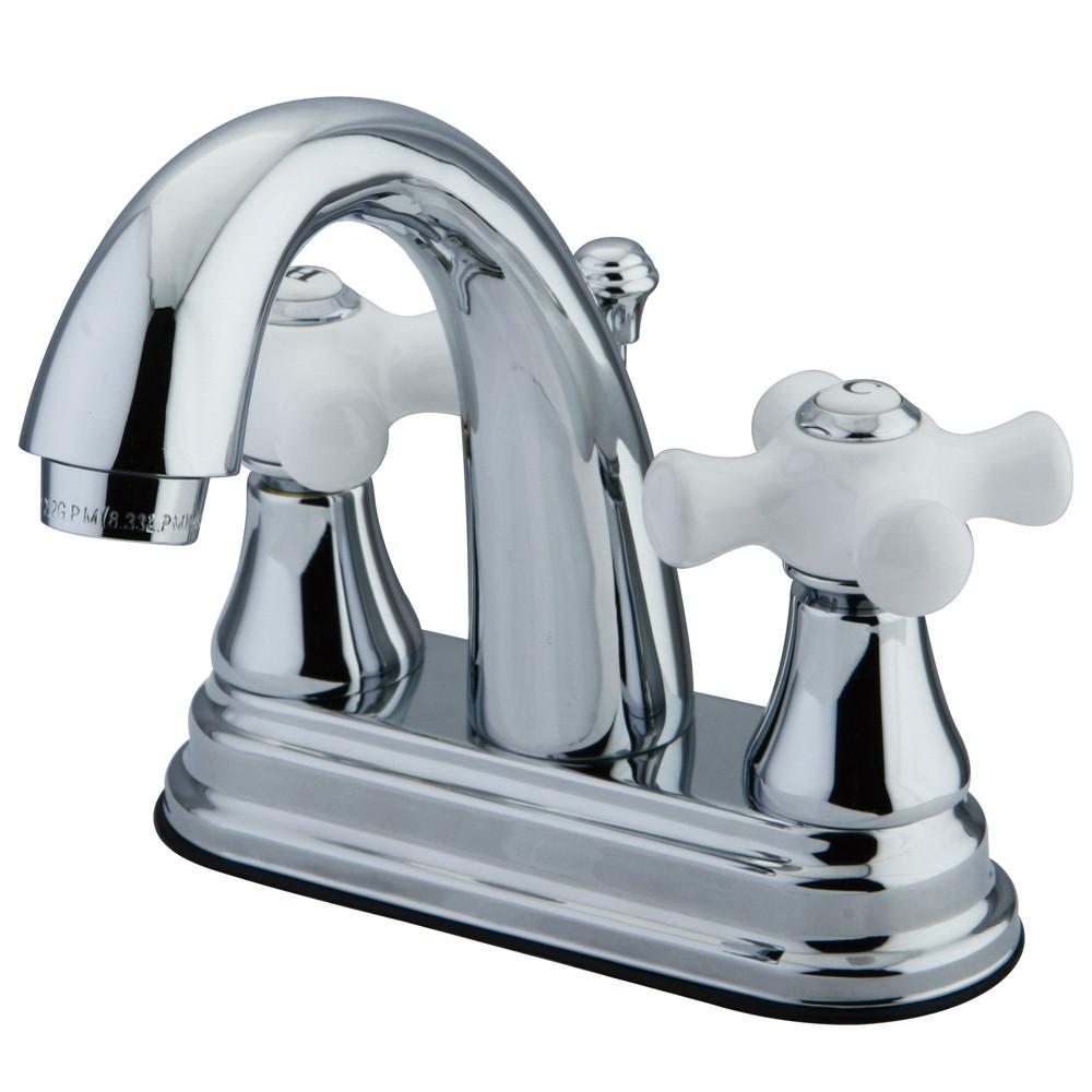 Kingston Brass Chrome 2 Handle 4" Centerset Bathroom Faucet w Pop-up KS7611PX