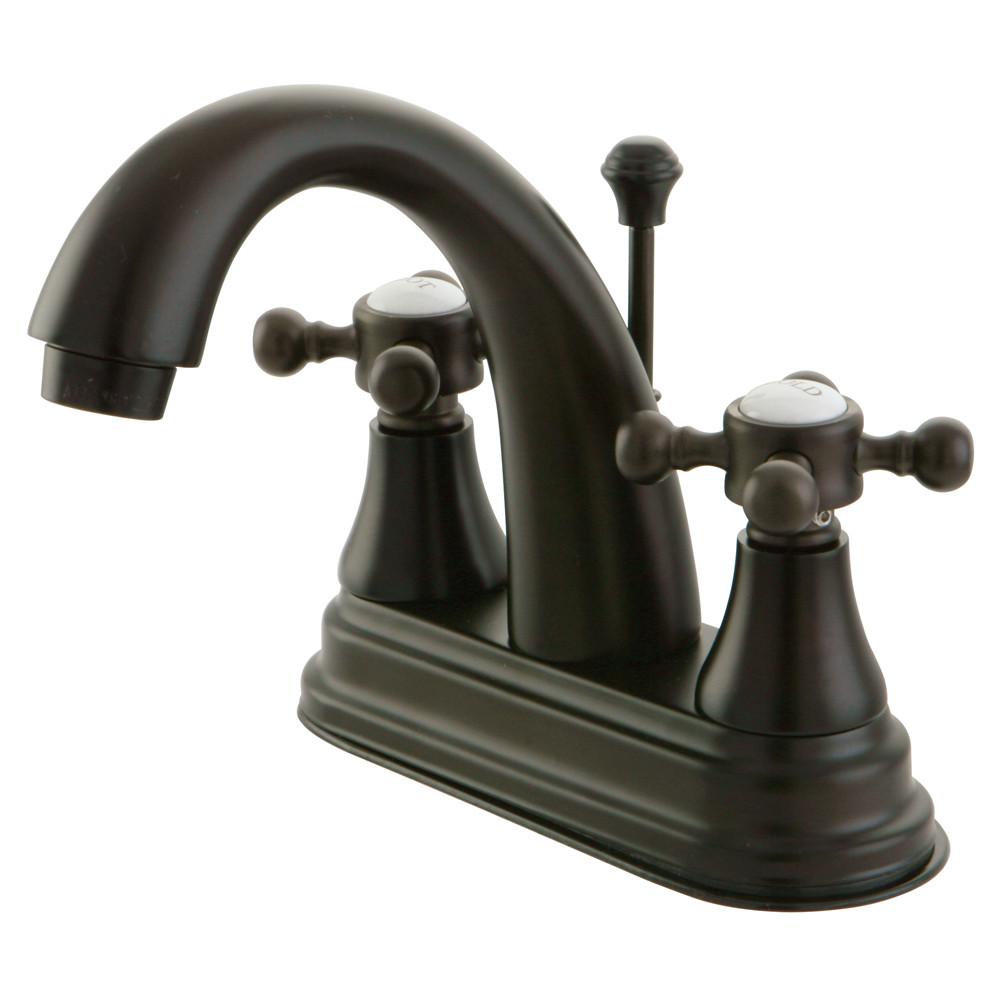 Kingston Oil Rubbed Bronze 2 Handle 4" Centerset Bathroom Faucet KS7615BX