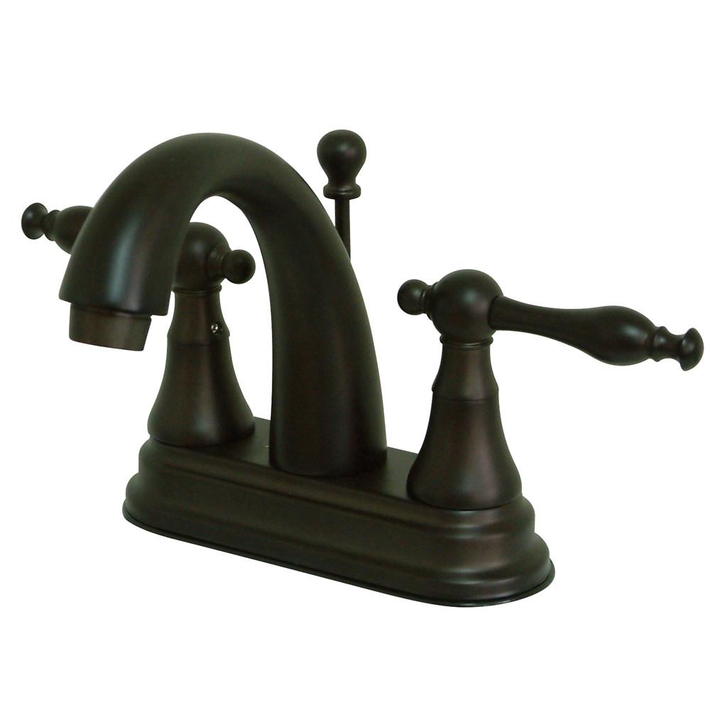 Kingston Oil Rubbed Bronze 2 Handle 4" Centerset Bathroom Faucet KS7615NL