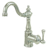 English Vintage Chrome Single Handle Bathroom Faucet W/ Push down drain KS7641BL