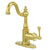 English Vintage Polished Brass 1 hdl Bathroom Faucet w\Push down drain KS7642BL