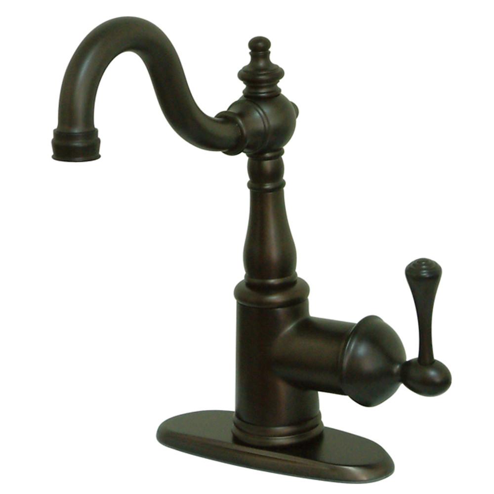 English Vintage Oil Rubbed Bronze 1 Handle Bathroom Faucet w Push drain KS7645BL