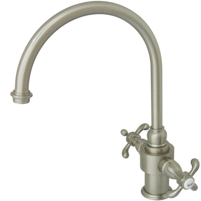 Kingston Brass Satin Nickel French Country Two Handle Kitchen Faucet KS7718TXLS