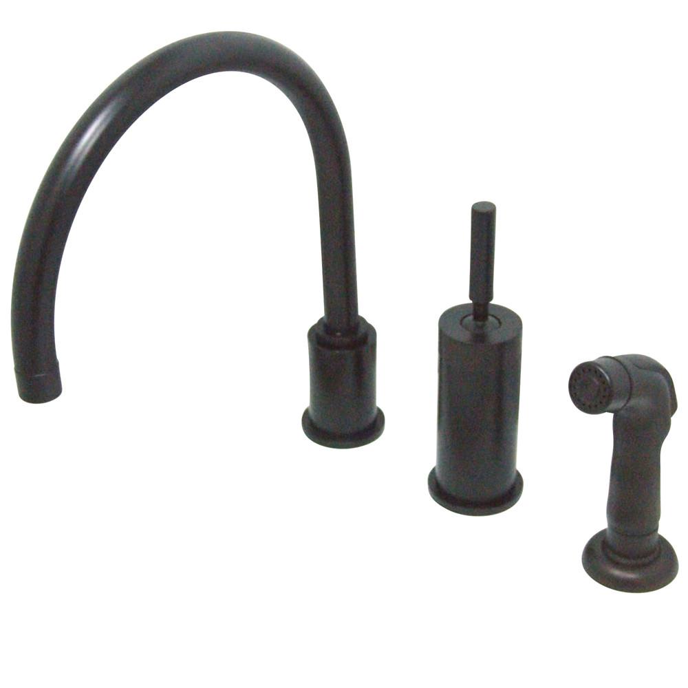 Oil Rubbed Bronze Single Handle Widespread Kitchen Faucet w spray KS8005DLSP