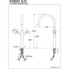 Kingston Brass Concord Chrome Twin Cross Handles Vessel Sink Faucet KS8061JX