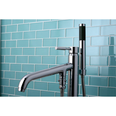 Kingston Concord Chrome Pillar Roman tub filler faucet w/ Hand Shower KS8131DL