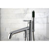 Kingston Concord Chrome Pillar Roman tub filler faucet w/ Hand Shower KS8131DL