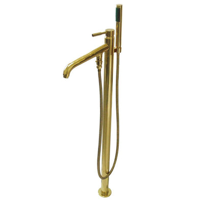 Concord Polished Brass Pillar Roman tub filler faucet w/Hand Shower KS8132DL