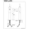 Satin Nickel Single Handle Vessel Sink Faucet w/out Pop-up & Plate KS8218DL