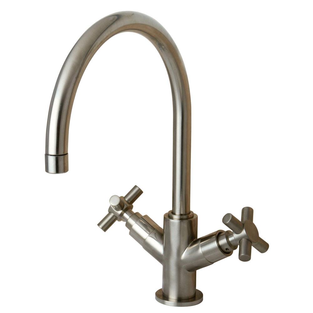 Kingston Brass Concord Satin Nickel Two Handle Vessel Sink Faucet KS8268JX