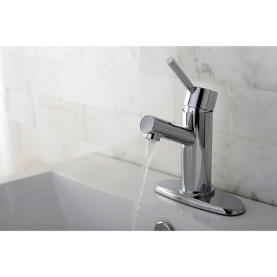 Kingston Concord Chrome Single Handle Bathroom Faucet w/ Cover Plate KS8421DL