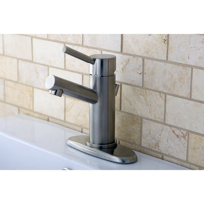 Kingston Concord Satin Nickel Single Handle Bathroom Faucet KS8428DL