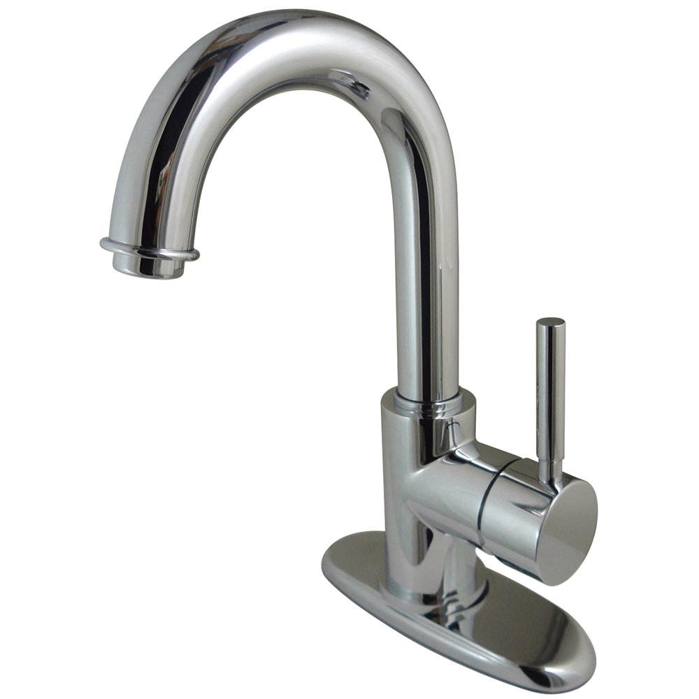 Kingston Concord Chrome Single Handle Bathroom Faucet w/ Push-up Drain KS8431DL