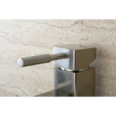 Kingston Concord Satin Nickel Single Handle Bathroom Faucet w/ Plate KS8448DL