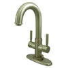 Kingston Concord Satin Nickel 2 Handle Bathroom Faucet w/ Push-up Drain KS8458DL