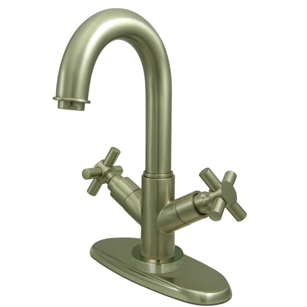 Kingston Concord Satin Nickel 2 Handle Bathroom Faucet w/ Push-up Drain KS8458JX