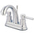 Chrome Two Handle Centerset Bathroom Faucet w/ Brass Pop-Up KS8611DL