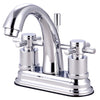 Chrome Two Handle Centerset Bathroom Faucet w/ Brass Pop-Up KS8611DX