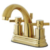 Polished Brass Two Handle Centerset Bathroom Faucet w/ Brass Pop-Up KS8612DX