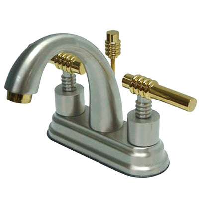Kingston Brass Chrome/Polished Brass Centerset Bathroom Faucet w Pop-up KS8614ML