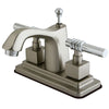 Kingston Brass Chrome 2 Handle 4" Centerset Bathroom Faucet w Pop-up KS8647QL