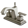 Kingston Satin Nickel 2 Handle 4" Centerset Bathroom Faucet w Pop-up KS8648QLL