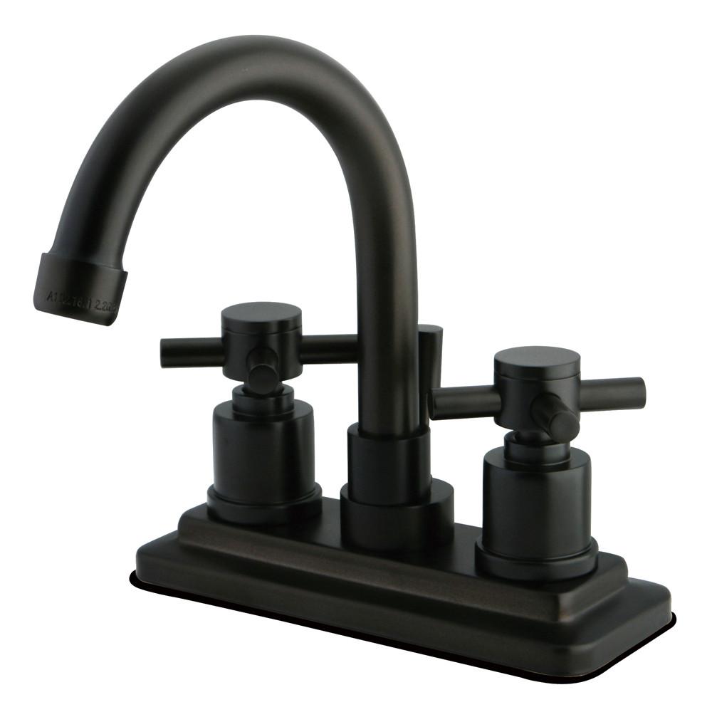 Oil Rubbed Bronze Two Handle Centerset Bathroom Faucet w/ Brass Pop-Up KS8665DX