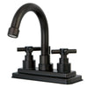 Kingston Oil Rubbed Bronze 2 Handle 4" Centerset Bathroom Faucet KS8665EX