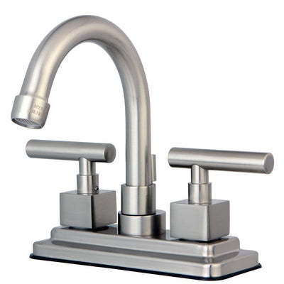 Claremont Satin Nickel Two handle Centerset Bathroom Faucet w Drain KS8668CQL