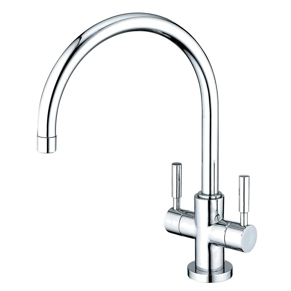 Kingston Brass Concord Chrome Two Handle Kitchen Faucet w/ Plate KS8771DLLS