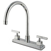 Kingston Brass Claremont Chrome Two handle 8" Kitchen Faucet KS8791CQLLS